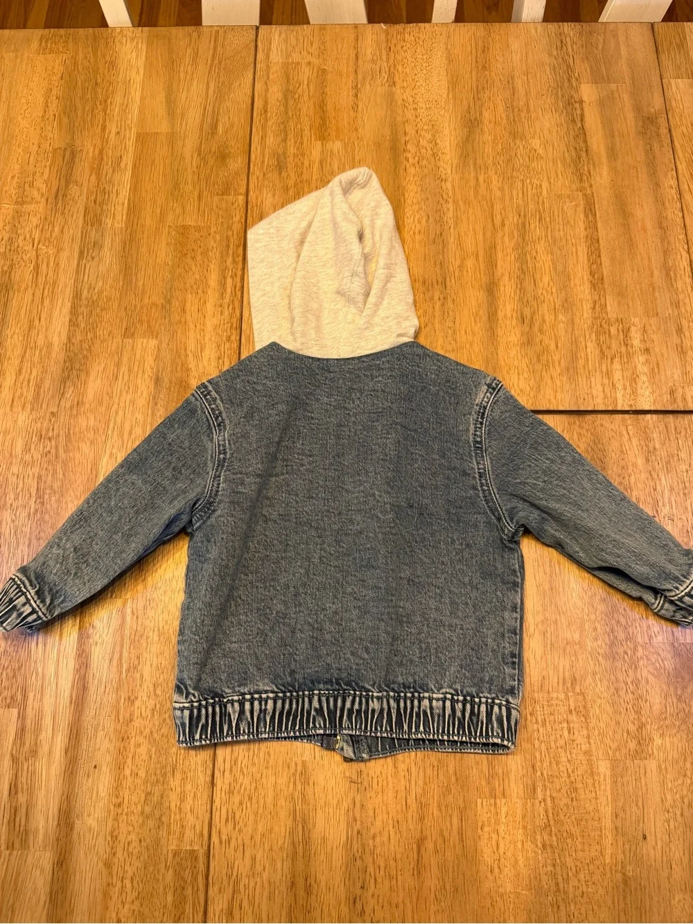 Cat & Jack Denim Jacket with Light Gray Hood
